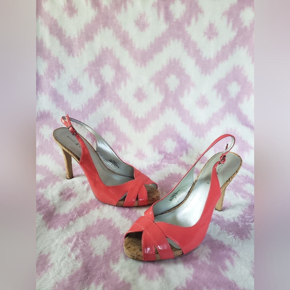 Coral Slingback Heels